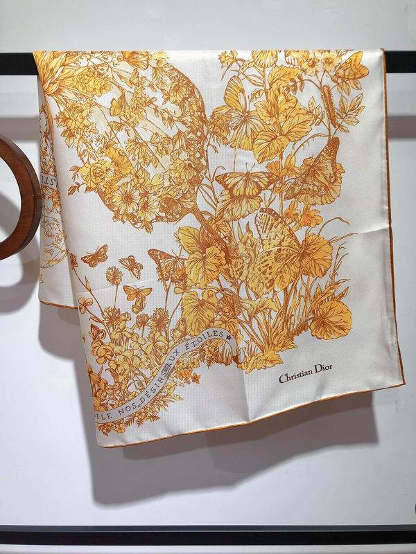 Dior silk scarf 90X90cm E40 (8)
